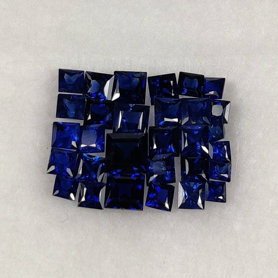 1.9-3.9 MM Natural Princess Cut Blue Sapphire - Thai Gems Export Ltd.