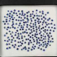 1.2-1.8 mm Natural Blue Sapphire Loose Gemstone Princess Cut