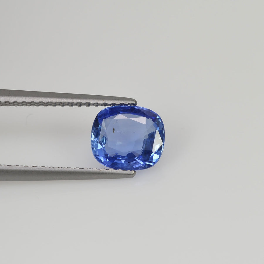 1.66 cts Unheated Natural Blue Sapphire Loose Gemstone Cushion Cut Certified