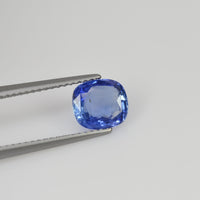 1.66 cts Unheated Natural Blue Sapphire Loose Gemstone Cushion Cut Certified