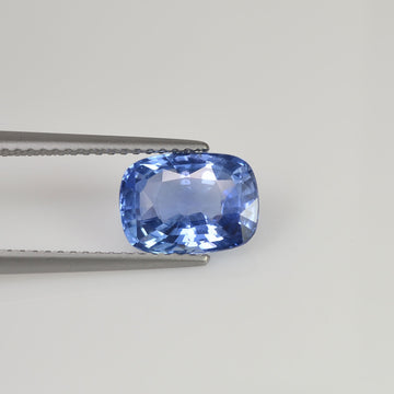 2.73 cts Unheated Natural Blue Sapphire Loose Gemstone Cushion Cut Certified