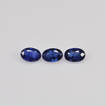 6x4 Natural Calibrated Sri Lanka Blue Sapphire Loose Gemstone Oval Cut