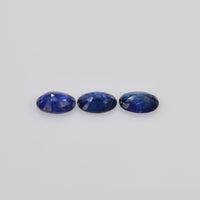 6x4 Natural Calibrated Sri Lanka Blue Sapphire Loose Gemstone Oval Cut
