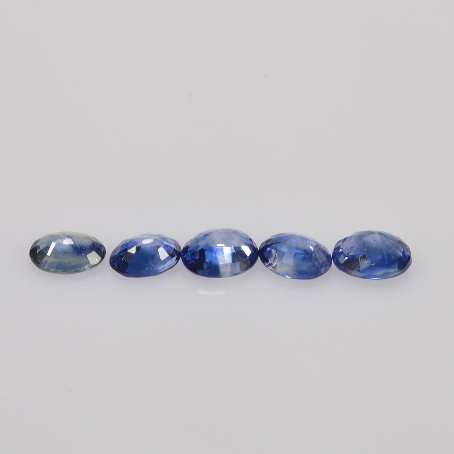 4x3 Natural Calibrated Sri Lanka Blue Sapphire Loose Gemstone Oval Cut