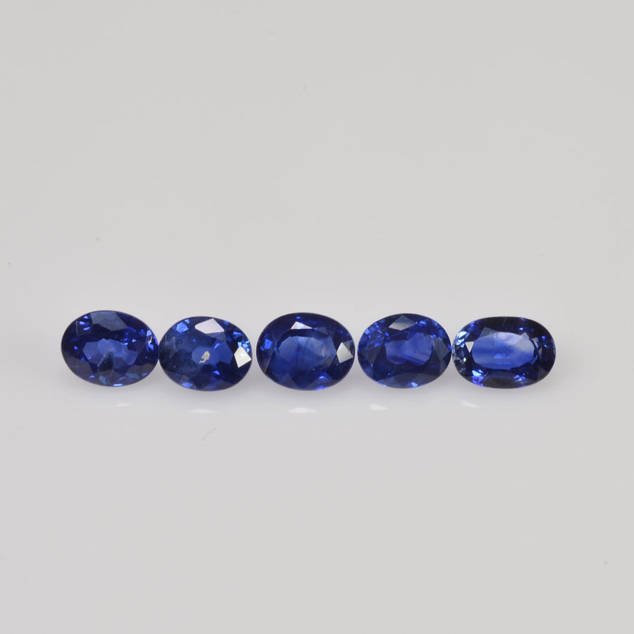 4.5x3.5 Natural Calibrated Sri Lanka Blue Sapphire Loose Gemstone Oval Cut