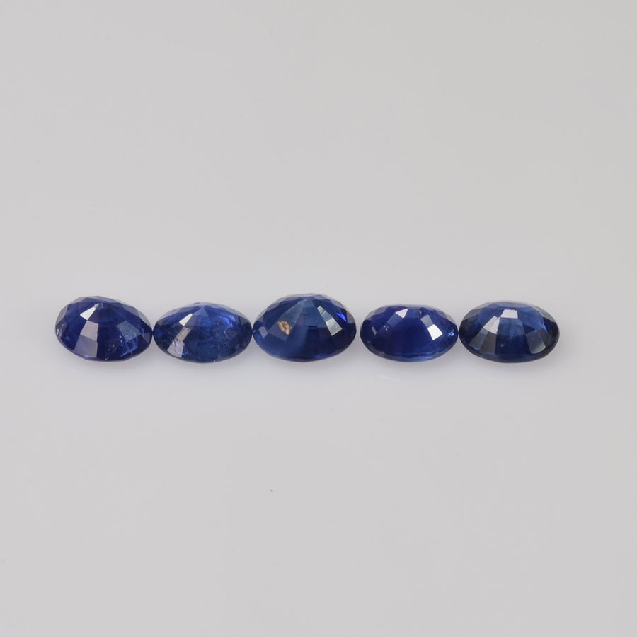 5x4 Natural Calibrated Sri Lanka Blue Sapphire Loose Gemstone Oval Cut