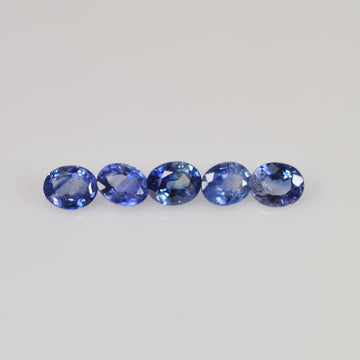 5x4 Natural Calibrated Sri Lanka Blue Sapphire Loose Gemstone Oval Cut