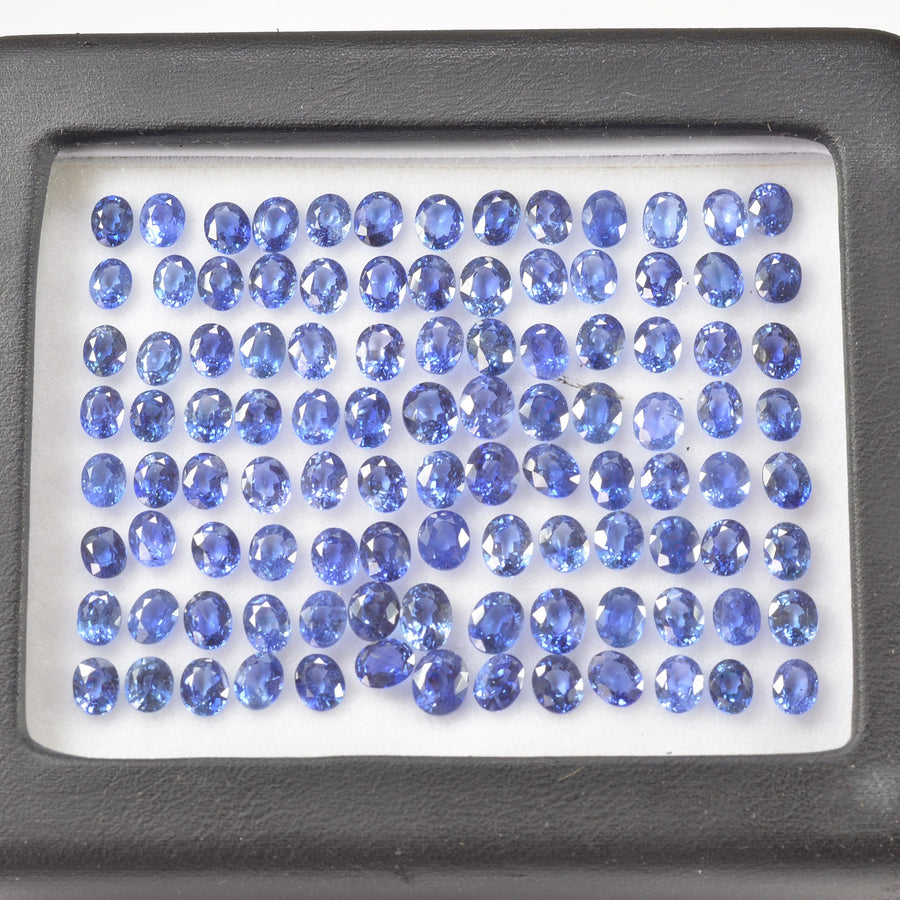 5x4 Natural Calibrated Sri Lanka Blue Sapphire Loose Gemstone Oval Cut