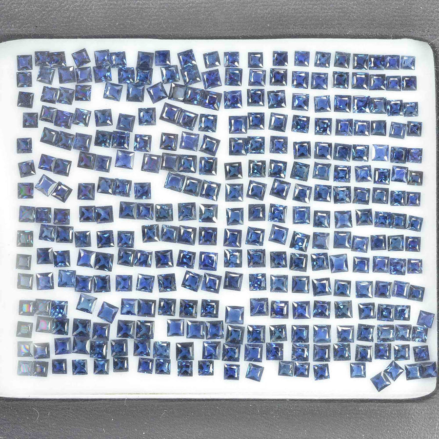 2.1-2.8 mm Natural Calibrated Blue Sapphire Loose Gemstone Square Cut - Thai Gems Export Ltd.