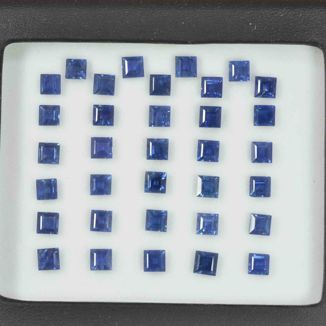 4.3-4.7 mm Natural Calibrated Blue Sapphire Loose Gemstone Square Cut