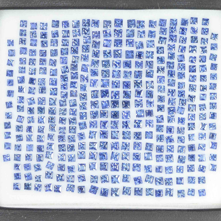 1.7-2.3 mm Natural Calibrated Blue Sapphire Loose Gemstone Princess Cut