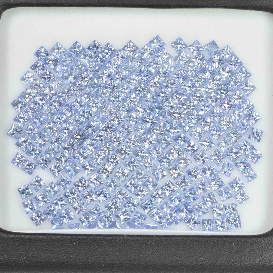 2.7-3.3 mm Natural Calibrated Blue Sapphire Loose Gemstone Princess Cut