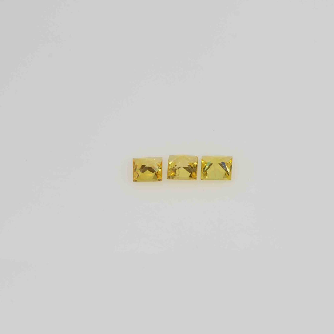 1.7-2.4 mm Natural Calibrated Yellow Sapphire Loose Gemstone Princess Cut