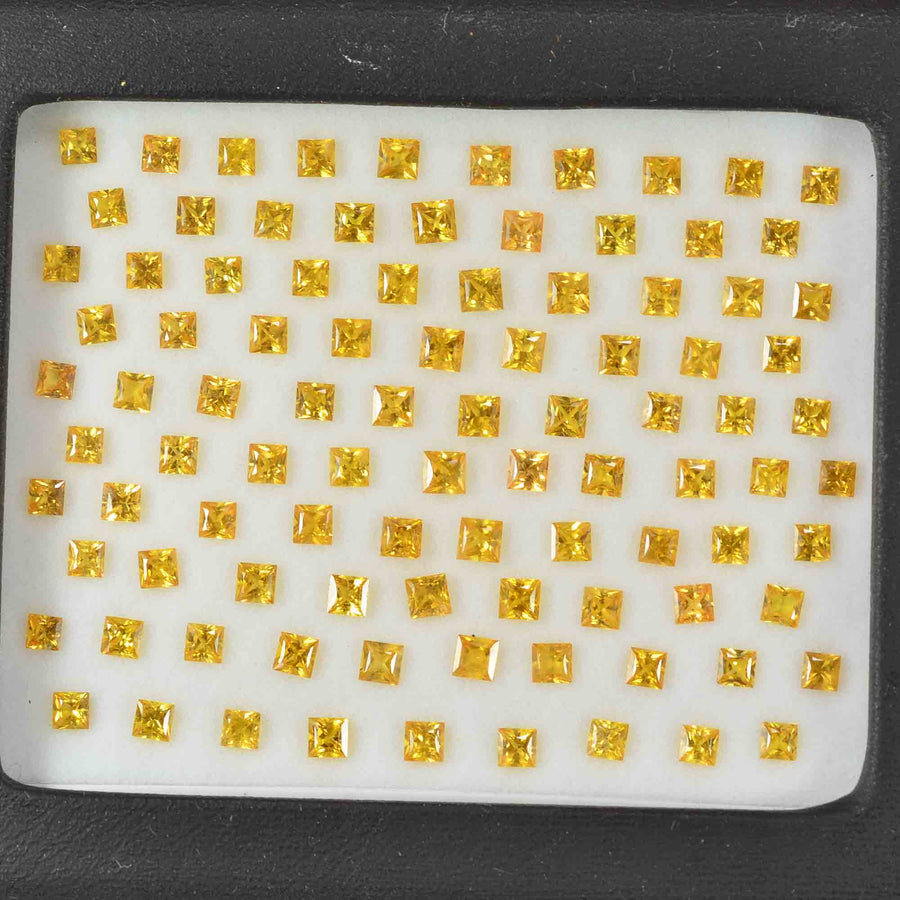 2.7-3.3  mm Natural Calibrated Yellow Sapphire Loose Gemstone Princess Cut - Thai Gems Export Ltd.