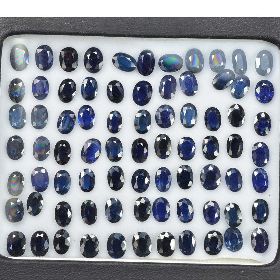 6x4 mm Natural Calibrated Blue Sapphire Loose Gemstone Oval Cut