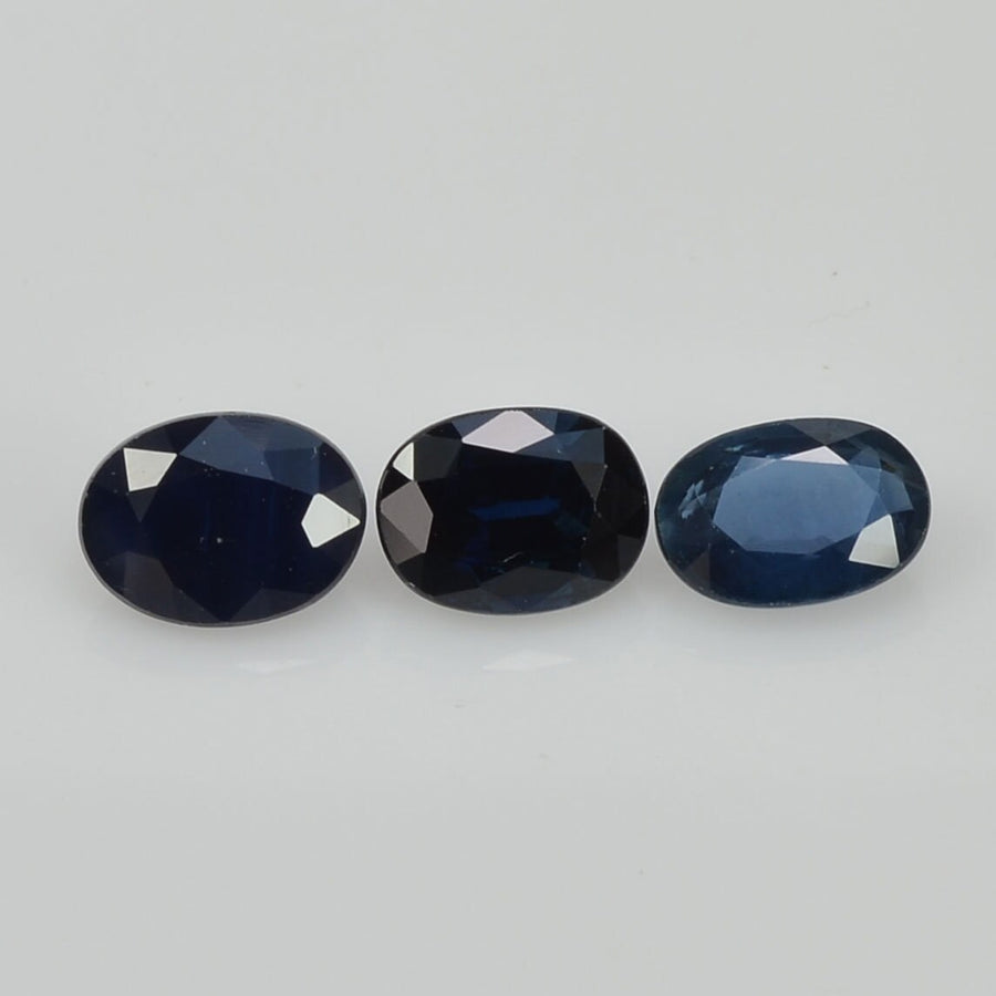 6x4 mm Natural Calibrated Blue Sapphire Loose Gemstone Oval Cut