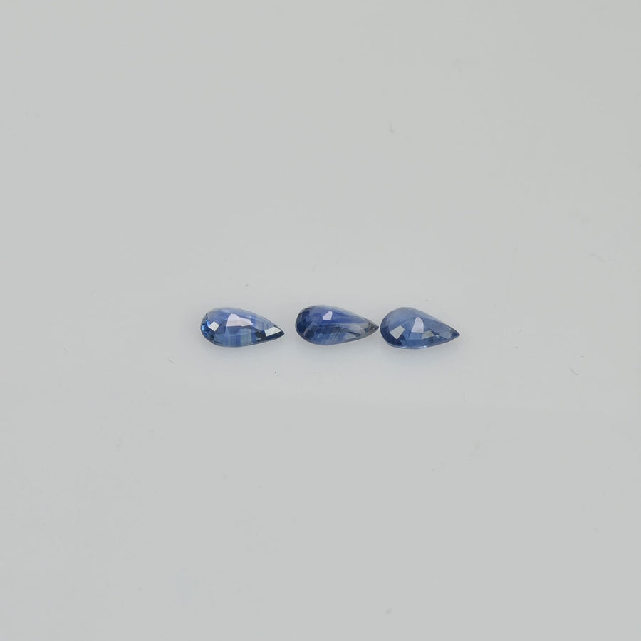 5x4 mm Natural Calibrated Blue Sapphire Loose Gemstone Pear Cut