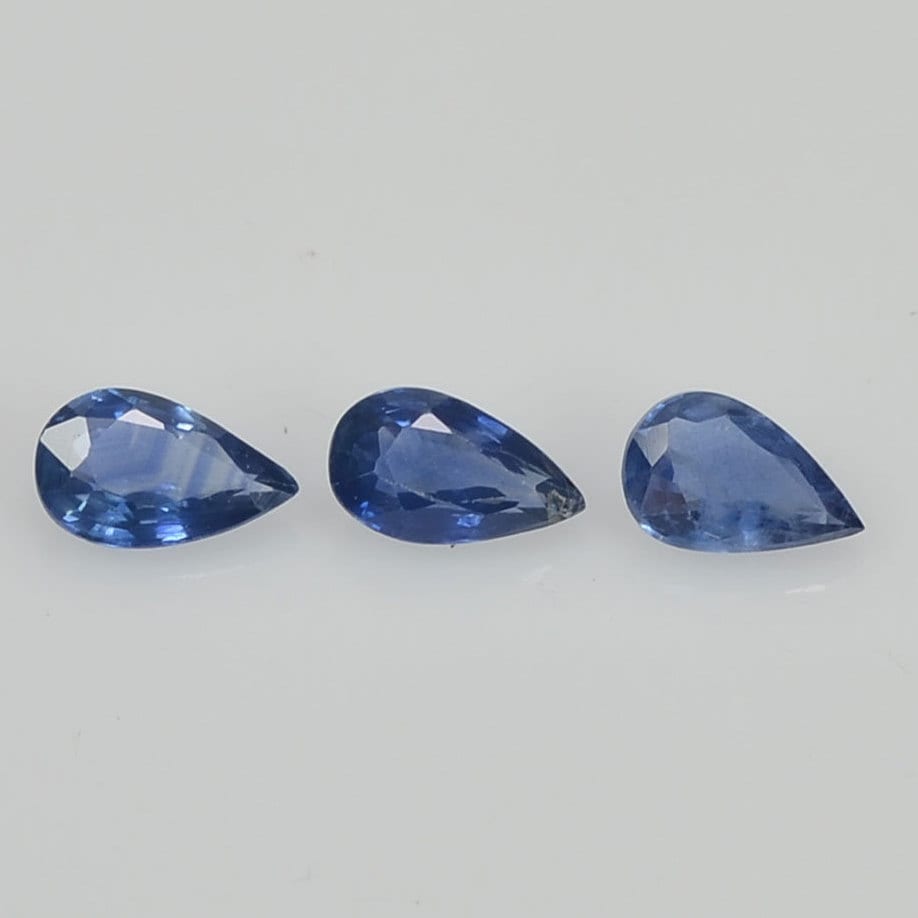 5x4 mm Natural Calibrated Blue Sapphire Loose Gemstone Pear Cut