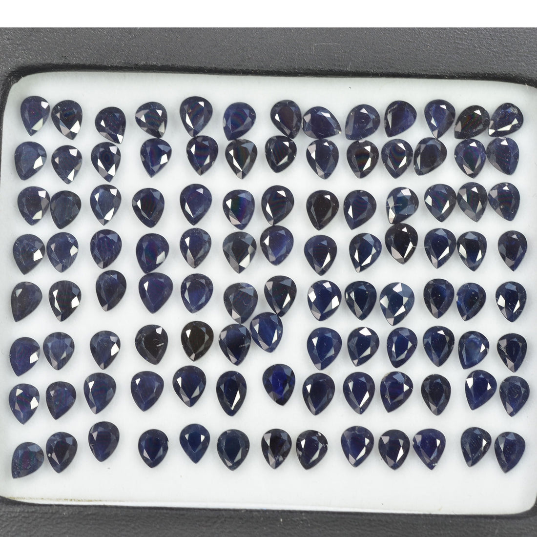 5x4 mm Natural Calibrated Blue Sapphire Loose Gemstone Pear Cut