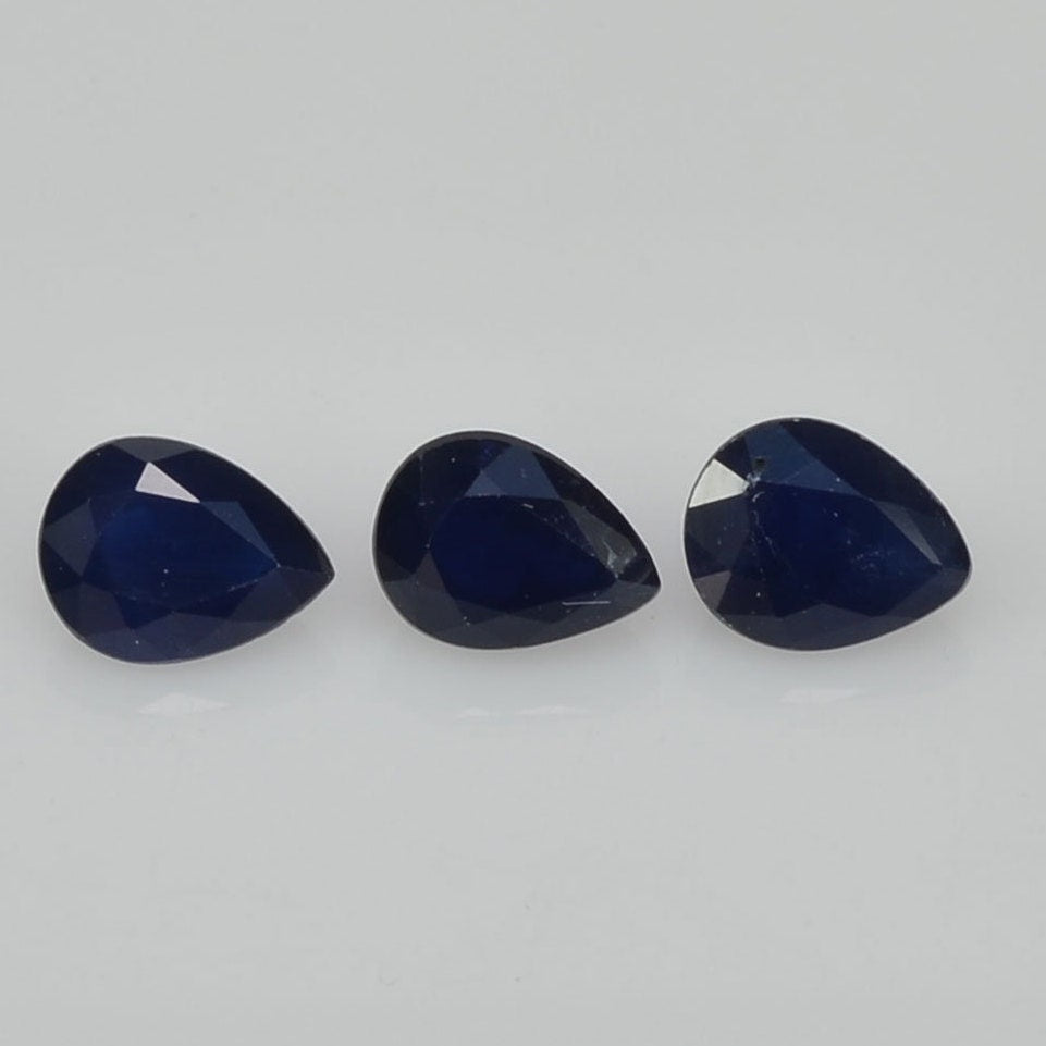 5x4 mm Natural Calibrated Blue Sapphire Loose Gemstone Pear Cut