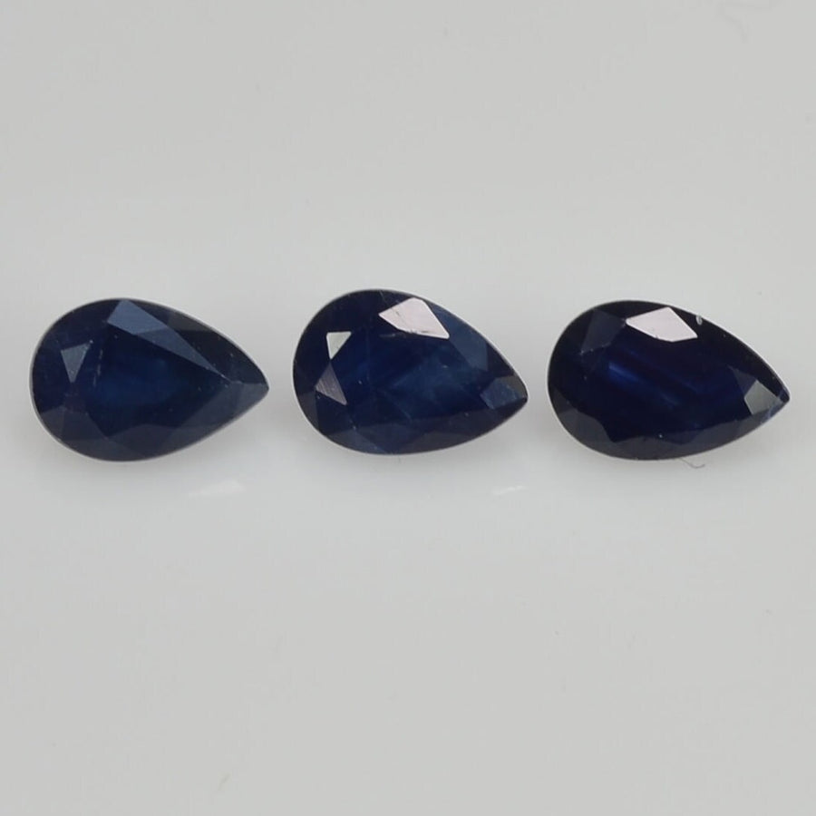 6x4 mm Natural Calibrated Blue Sapphire Loose Gemstone Pear Cut