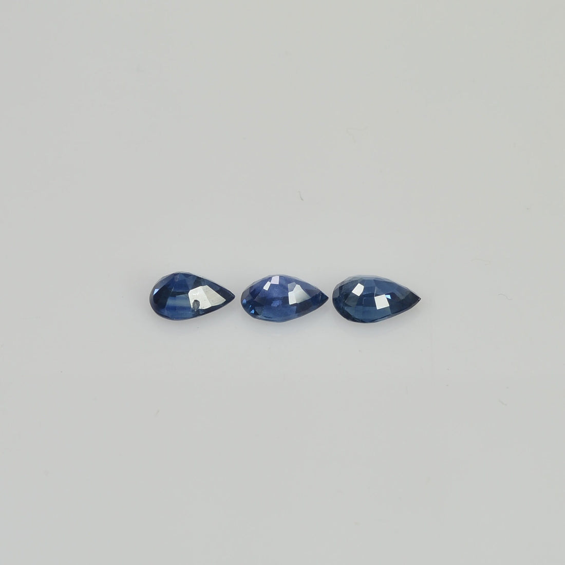 6x4 mm Natural Calibrated Blue Sapphire Loose Gemstone Pear Cut