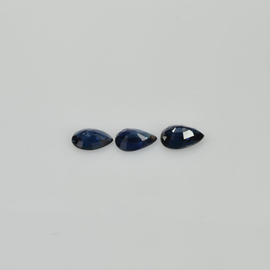 6x4 mm Natural Calibrated Blue Sapphire Loose Gemstone Pear Cut