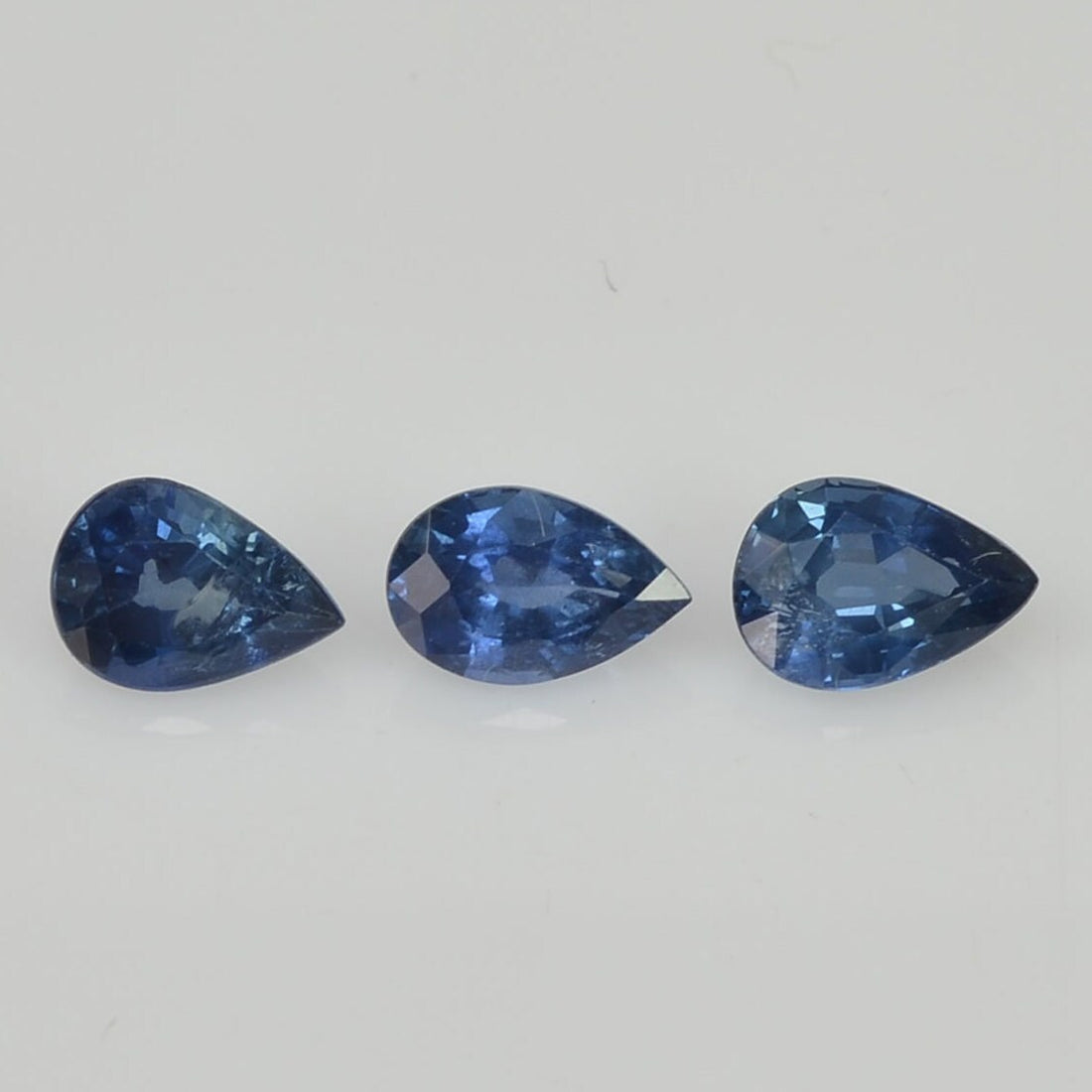 6x4 mm Natural Calibrated Blue Sapphire Loose Gemstone Pear Cut