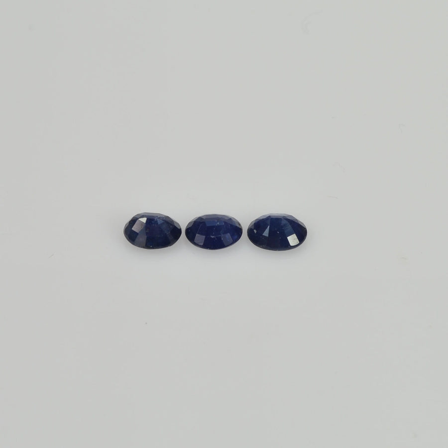 5x4 mm Natural Calibrated Blue Sapphire Loose Gemstone Oval Cut