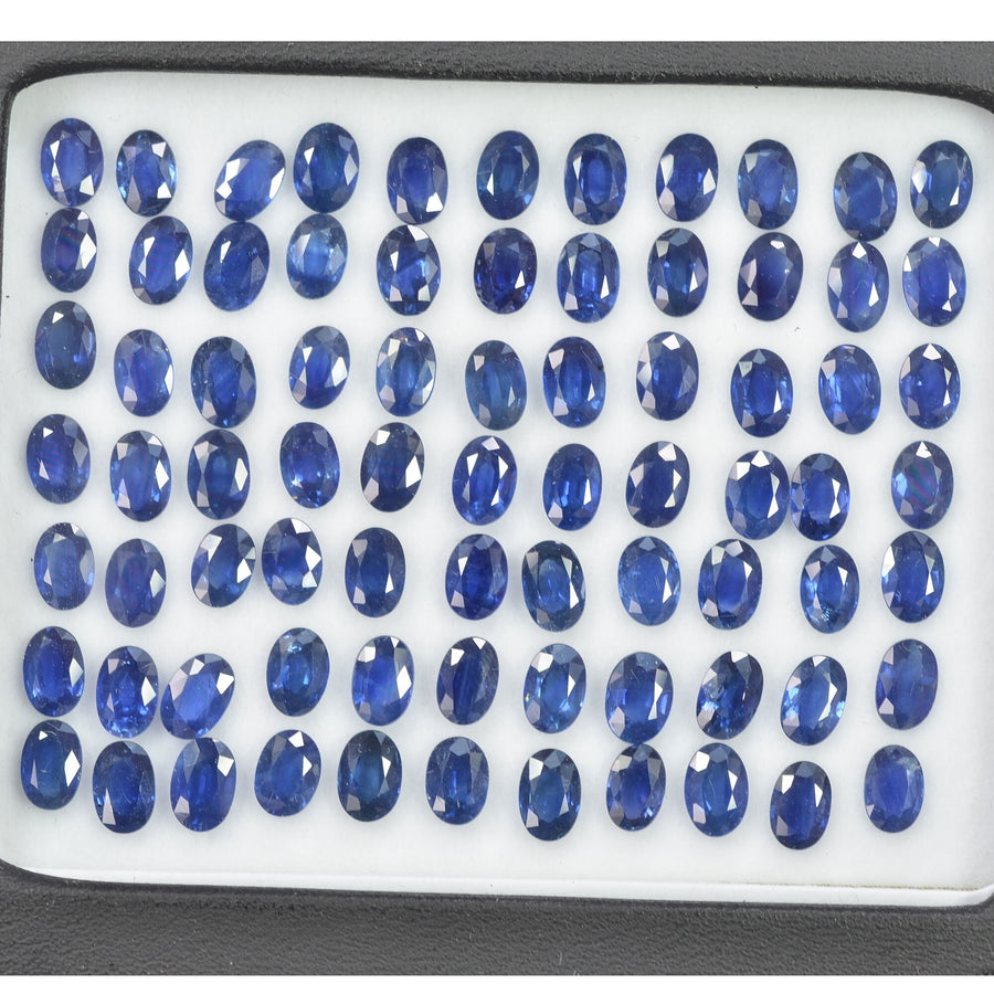 6x4 mm Natural Calibrated Blue Sapphire Loose Gemstone Oval Cut