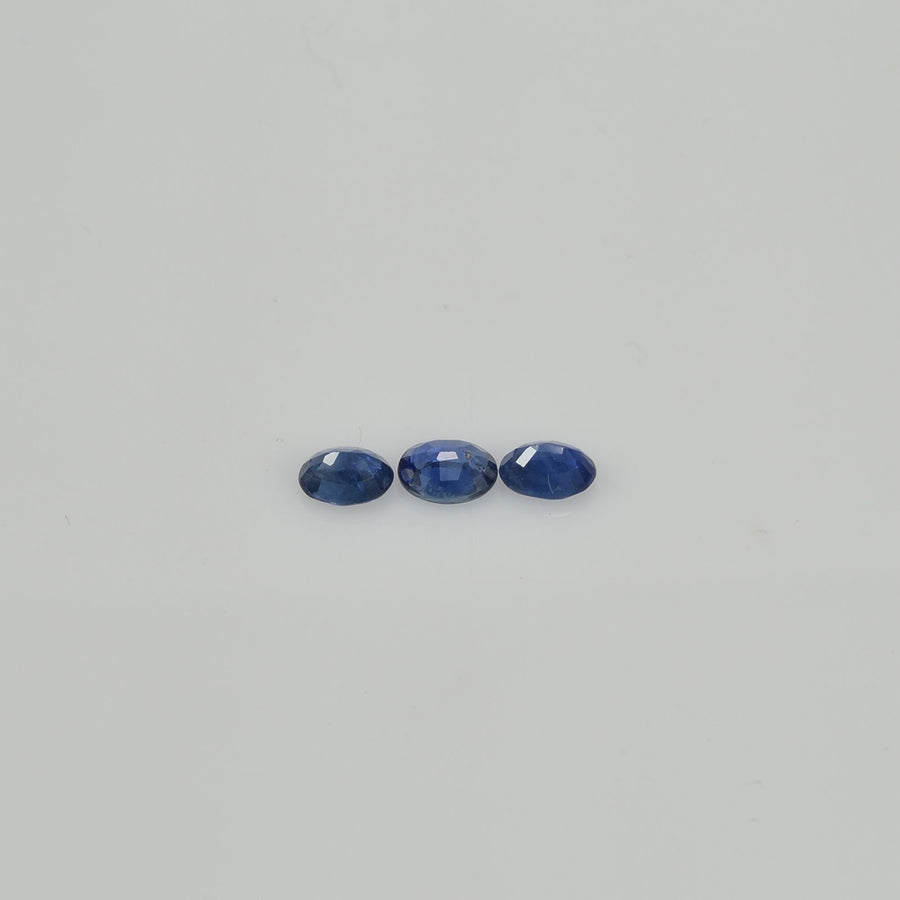 4x3 mm Natural Calibrated Blue Sapphire Loose Gemstone Oval Cut