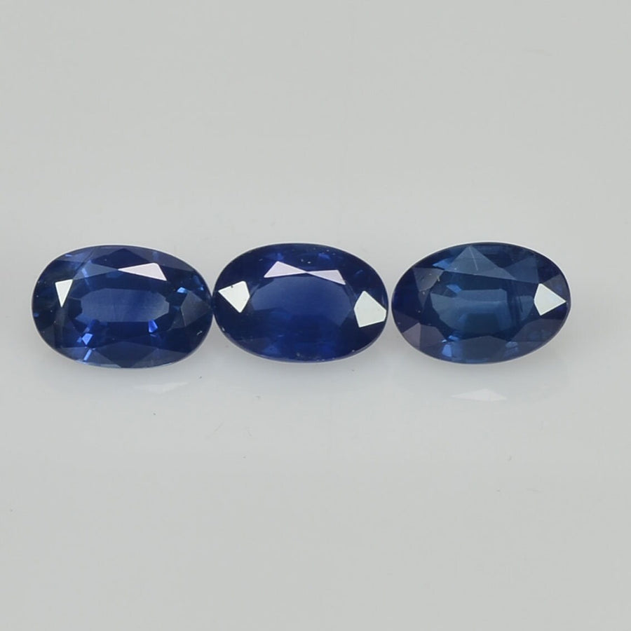 6x4 mm Natural Calibrated Blue Sapphire Loose Gemstone Oval Cut