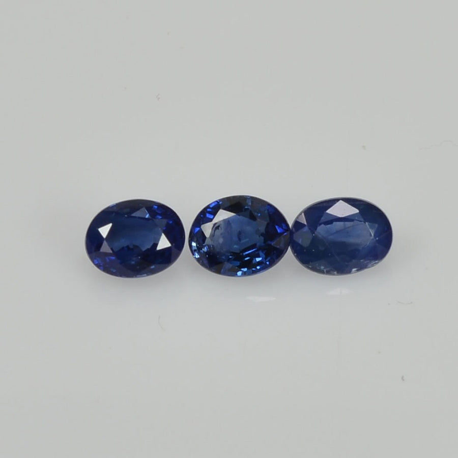 4.5x3.5 mm Natural Calibrated Blue Sapphire Loose Gemstone Oval Cut