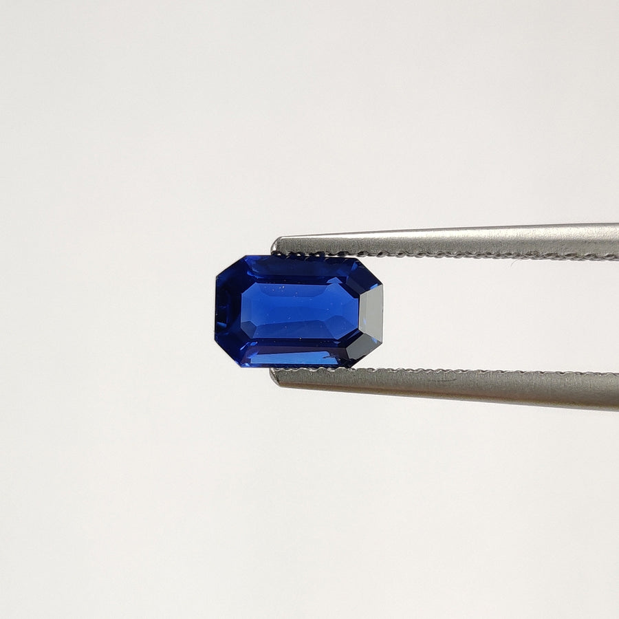 1.22 cts Natural Blue Sapphire Loose Gemstone Emerald Cut Certified
