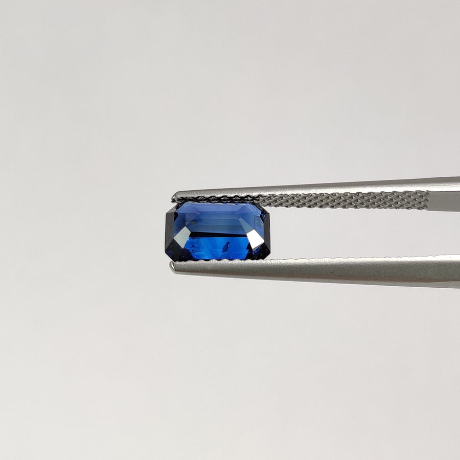 1.46 cts Natural Blue Sapphire Loose Gemstone Emerald Cut Certified
