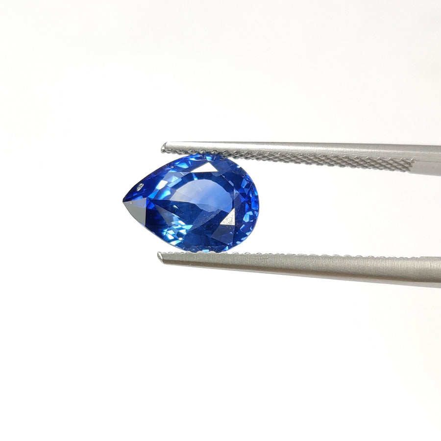 3.38 cts Natural Blue Sapphire Loose Gemstone Pear Cut Certified