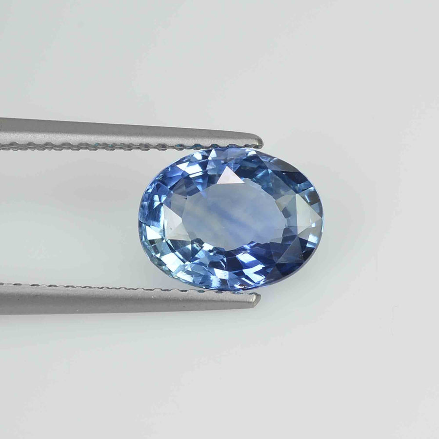 2.18 cts Unheated Natural Blue Sapphire Loose Gemstone Oval Cut Certified