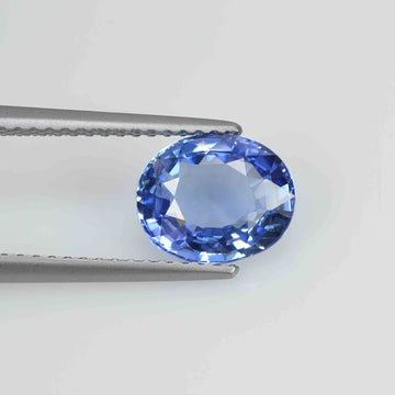 2.24 cts Unheated Natural Blue Sapphire Loose Gemstone Oval Cut Certified