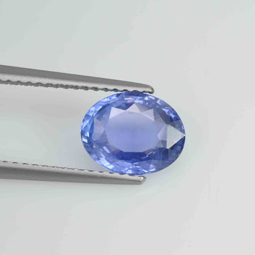 2.26 cts Unheated Natural Blue Sapphire Loose Gemstone Oval Cut Certified