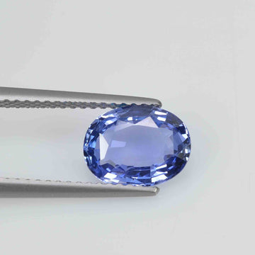 2.12 cts Unheated Natural Blue Sapphire Loose Gemstone Oval Cut Certified