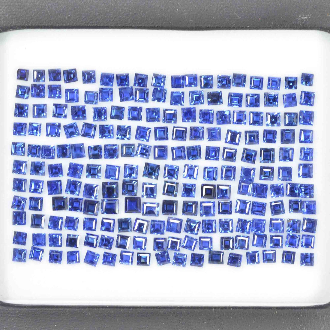 2.3-3.3 MM Natural Calibrated Blue Sapphire Loose Gemstone Square Cut