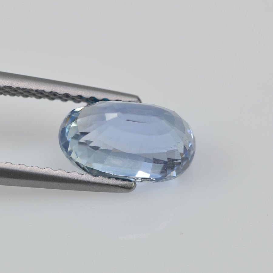 2.41 cts Unheated Natural Blue Sapphire Loose Gemstone Oval Cut Certified