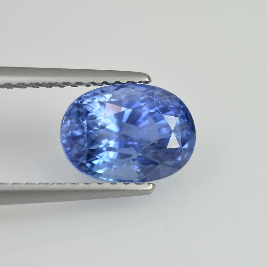 3.15 cts Unheated Natural Blue Sapphire Loose Gemstone Oval Cut Certified