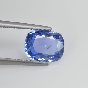 1.68 cts Unheated Natural Blue Sapphire Loose Gemstone Cushion Cut Certified