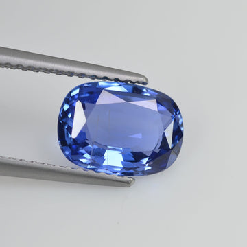 2.41 cts Unheated Natural Blue Sapphire Loose Gemstone Cushion Cut Certified