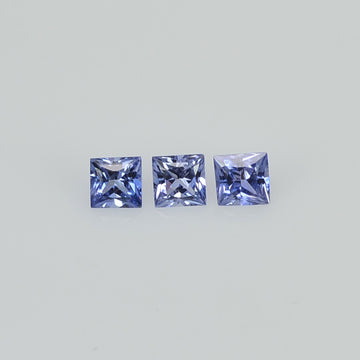 2.3 - 2.8 MM Natural Princess Cut Blue-Purple Sapphire