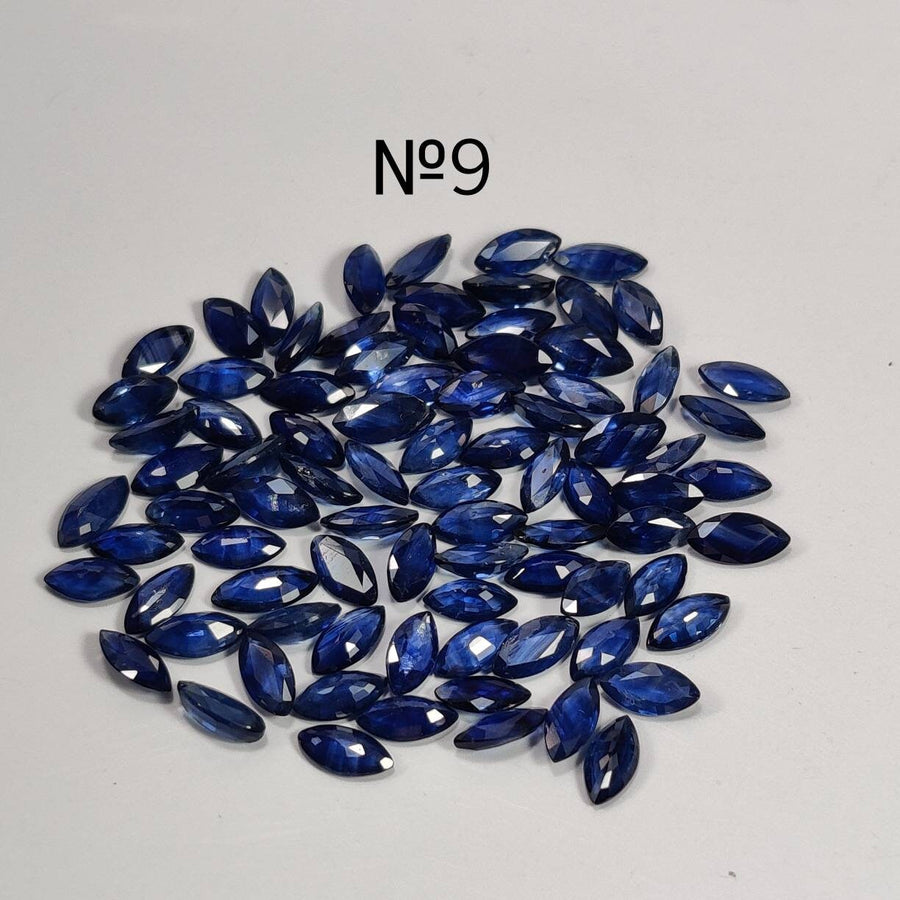 6x3 MM Natural Blue Sapphire Marquise Cut | 9 Different Grades | Varieties Of Color & Clarity | Deep / Medium / Pastel Blue | Calibrated