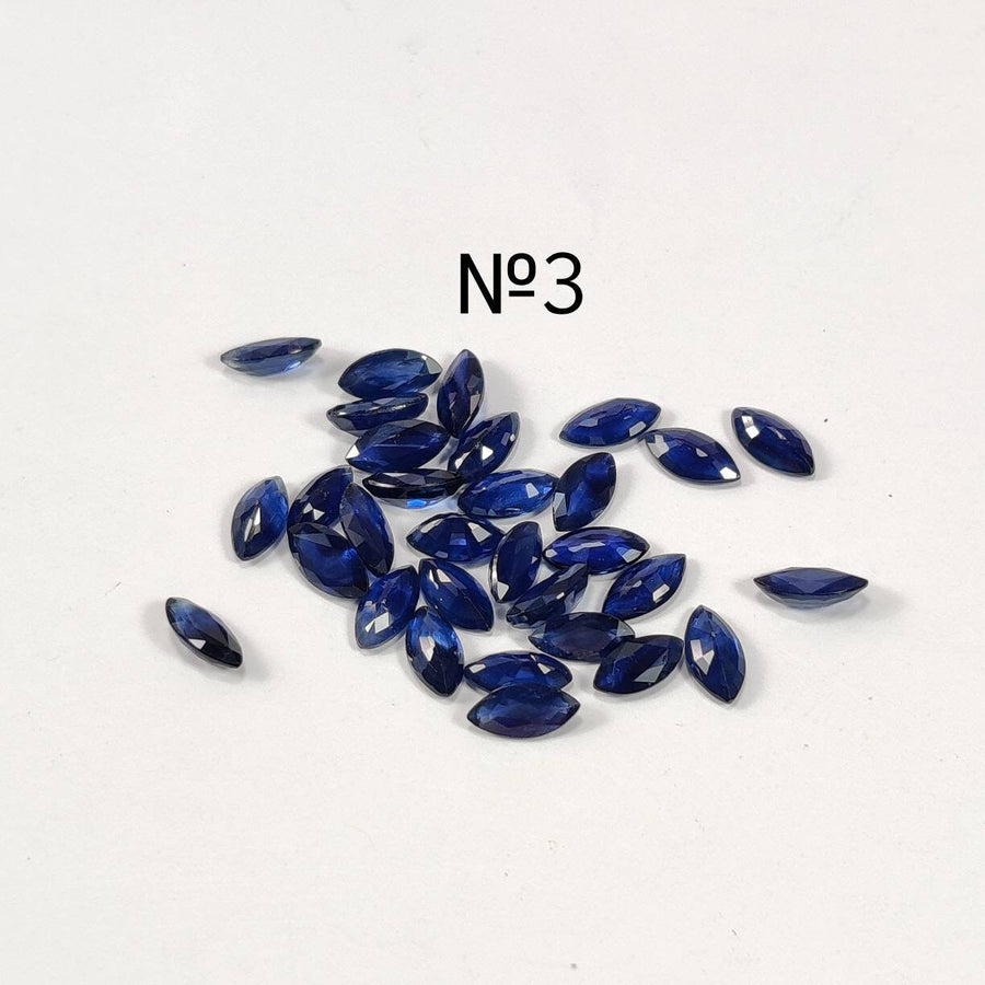 6x3 MM Natural Blue Sapphire Marquise Cut | 9 Different Grades | Varieties Of Color & Clarity | Deep / Medium / Pastel Blue | Calibrated