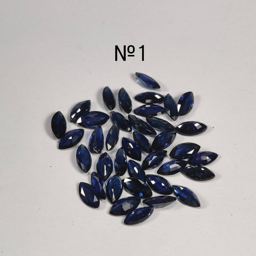 7x3.5 MM Natural Blue Sapphire Marquise Cut | 9 Different Grades | Varieties Of Color & Clarity | Deep / Medium / Pastel Blue | Calibrated