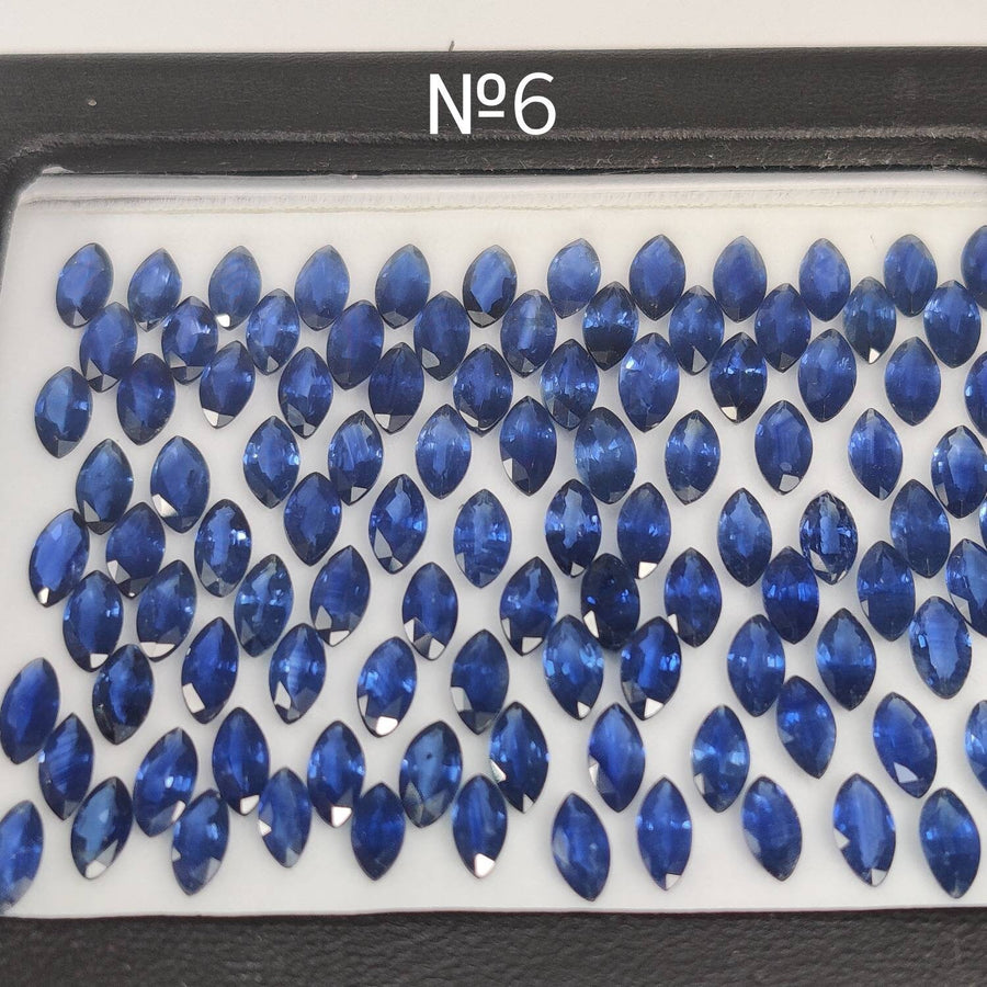 7x3.5 MM Natural Blue Sapphire Marquise Cut | 9 Different Grades | Varieties Of Color & Clarity | Deep / Medium / Pastel Blue | Calibrated